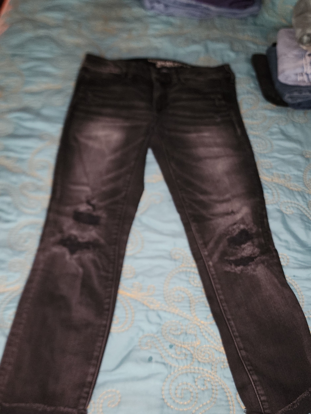 AEBlack Distressed Skinny Jeans